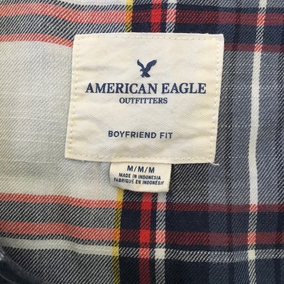 Plaid Lightweight Red White & Blue Button Down - Picture 4 of 4